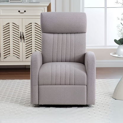 High-Back Bouclé Rocker with Swivel Gliding Base