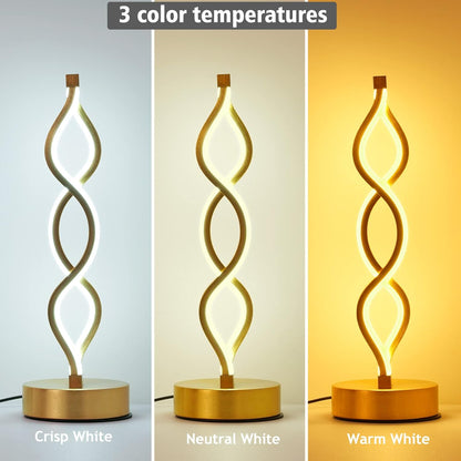 Helix-Form LED Lamp for Nightstand Ambience