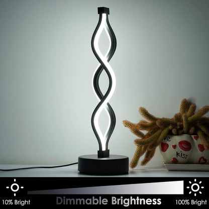 NUÜR Bedside Lamps Set of 2, Black Lamps for Living Room, Dimmable LED Nightstand Lamp, Small Nightstand Lamp for Bedroom, Home, Living Room, Office