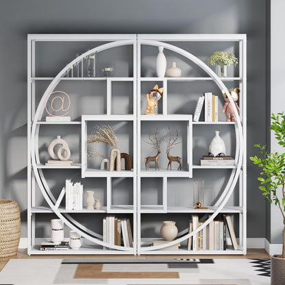 5-Tier Veltré Display Shelf in Aged Wood Finish