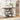 Geometric Woodgrain Etagere Console with Rustic Finish