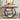 Geometric Woodgrain Etagere Console with Rustic Finish