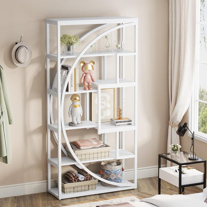 5-Tier Veltré Display Shelf in Aged Wood Finish