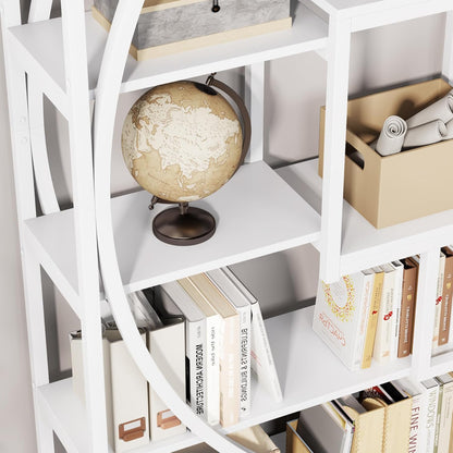5-Tier Veltré Display Shelf in Aged Wood Finish