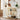 Geometric Woodgrain Etagere Console with Rustic Finish